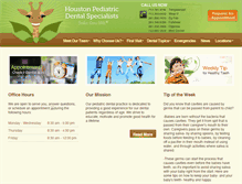Tablet Screenshot of pediatricdentisthoustontexas.com